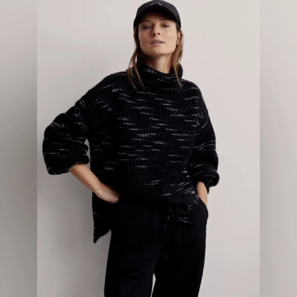 VARLEY Strick Marlena Oversized Pullover Sweater In Marbled Black Size‎ S - Picture 2 of 10